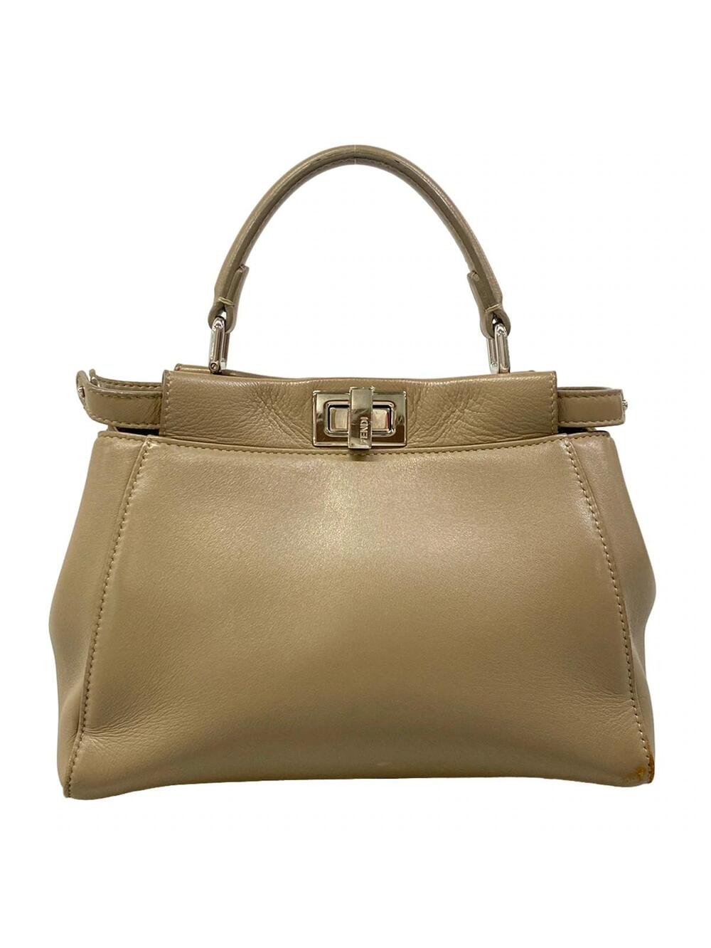 Fendi Peekaboo Iconic Small Beige Nappa #344949F14B